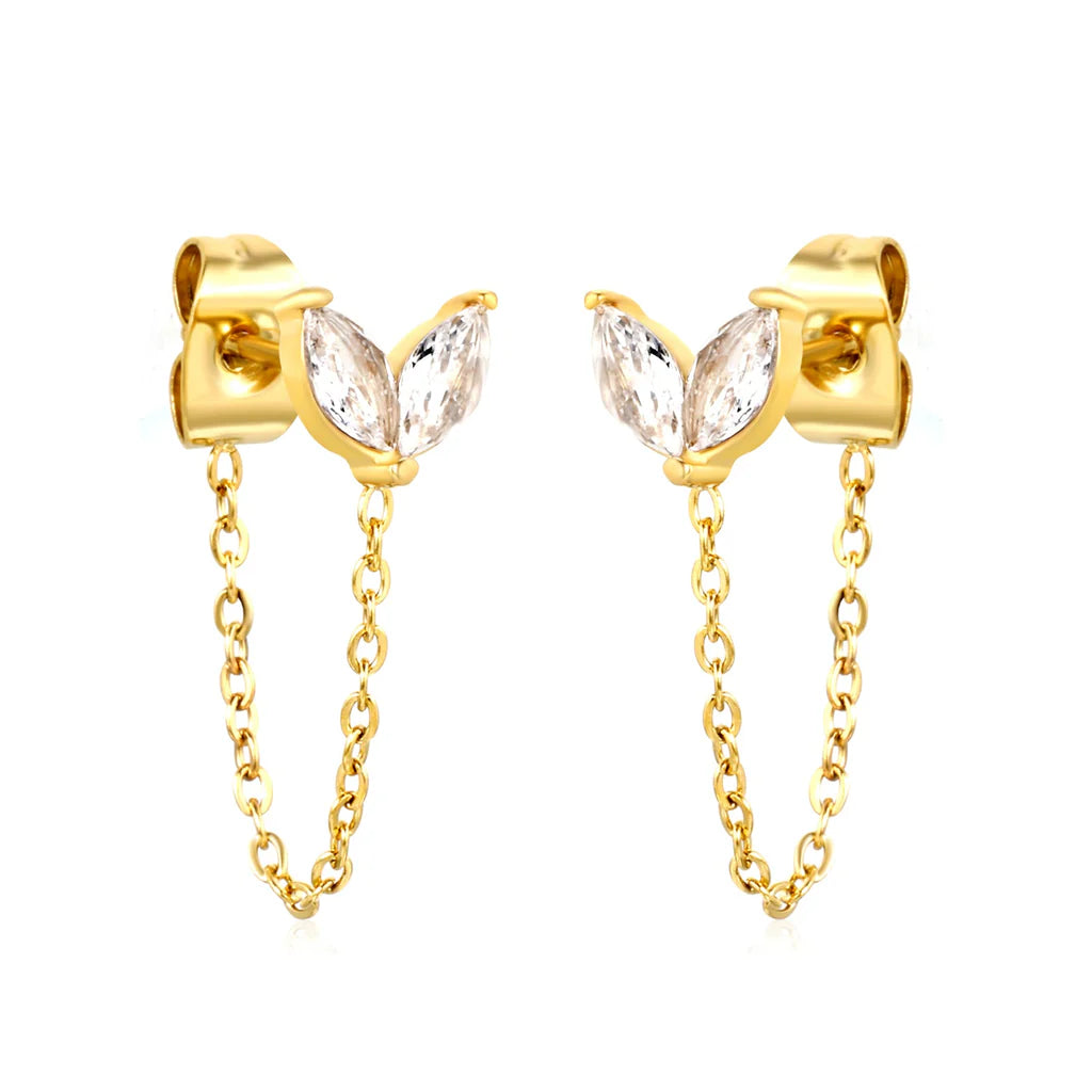 Mermaid Drop Chain Earrings