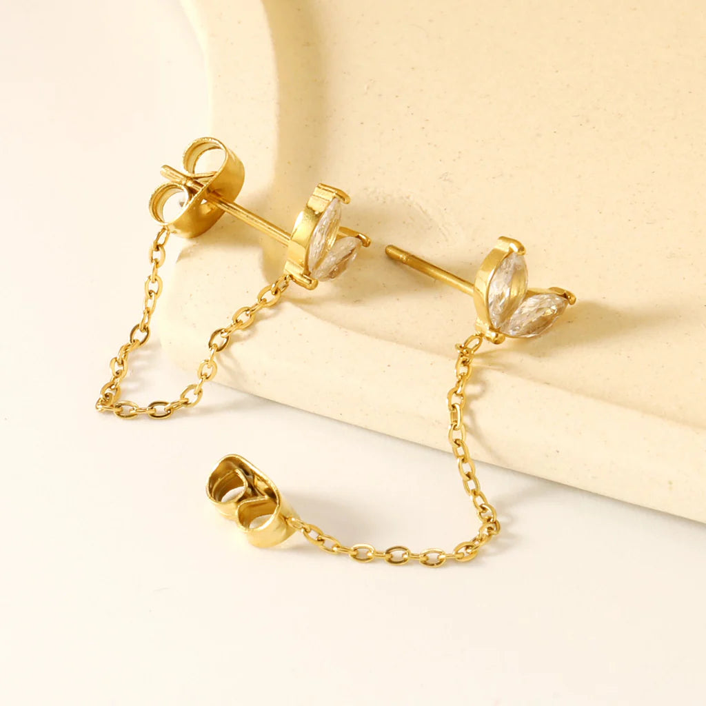 Mermaid Drop Chain Earrings