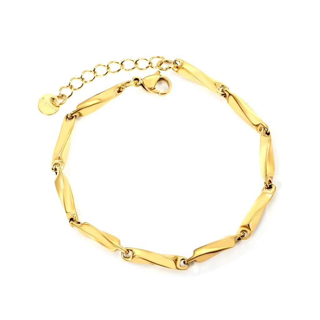 Twisted Bar Chain Bracelet