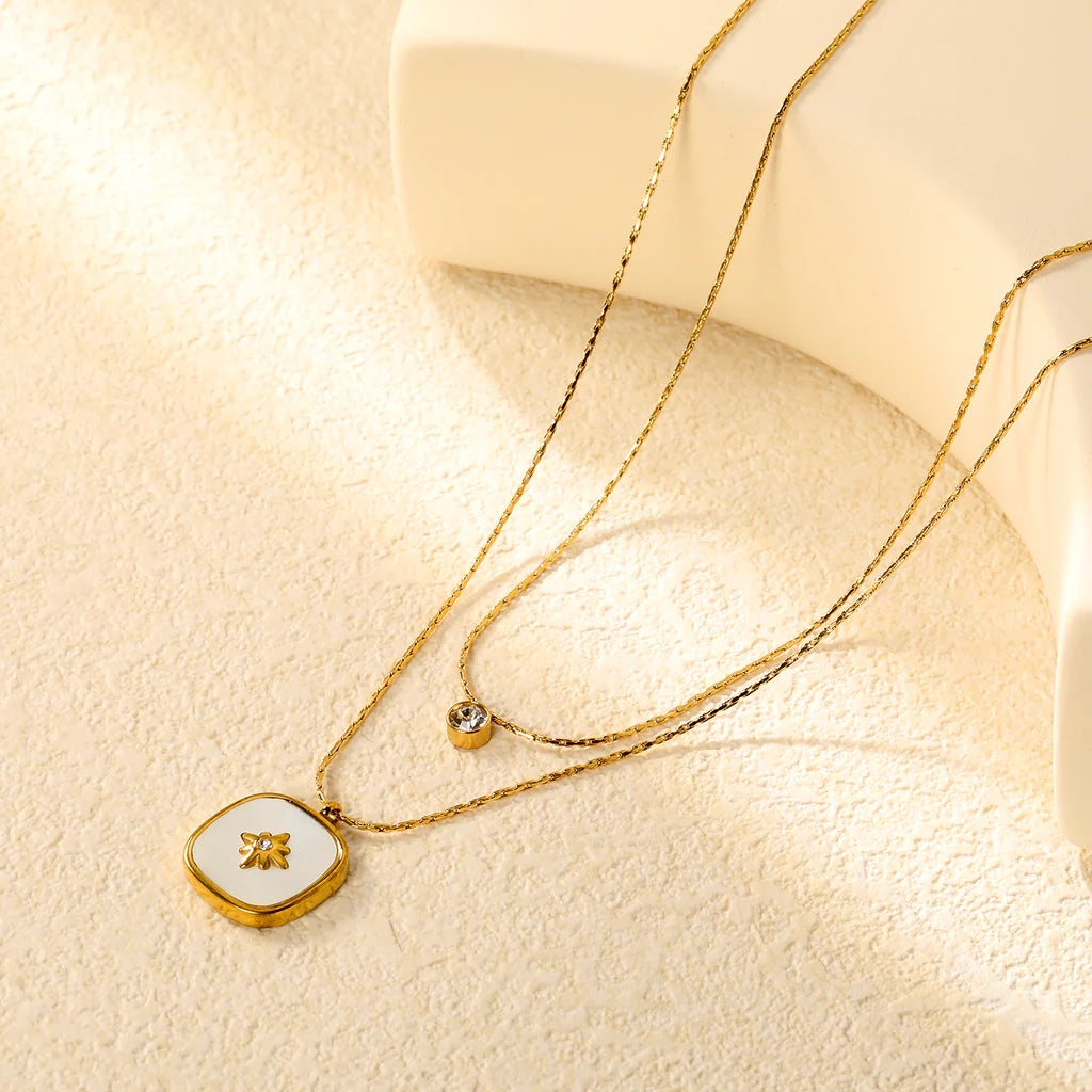Celestial Star Pendant Double Necklace