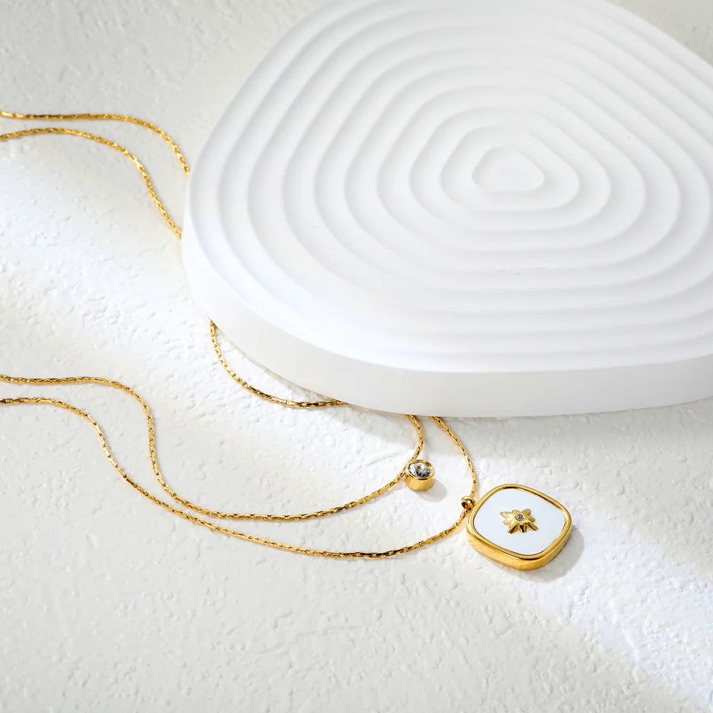 Celestial Star Pendant Double Necklace