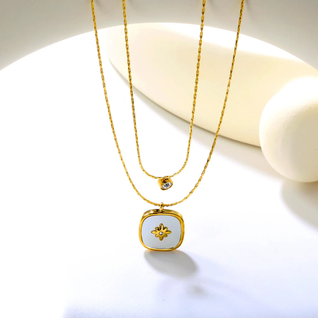 Celestial Star Pendant Double Necklace