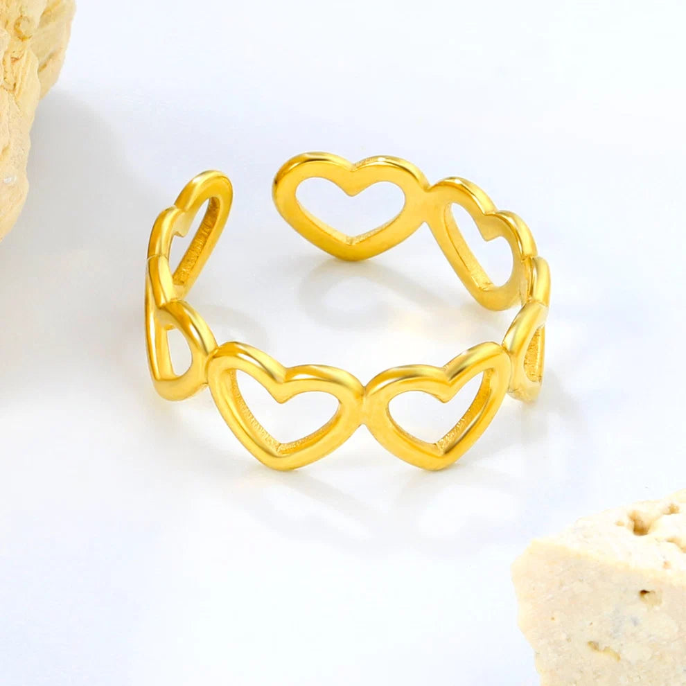 Connected Hearts Ring