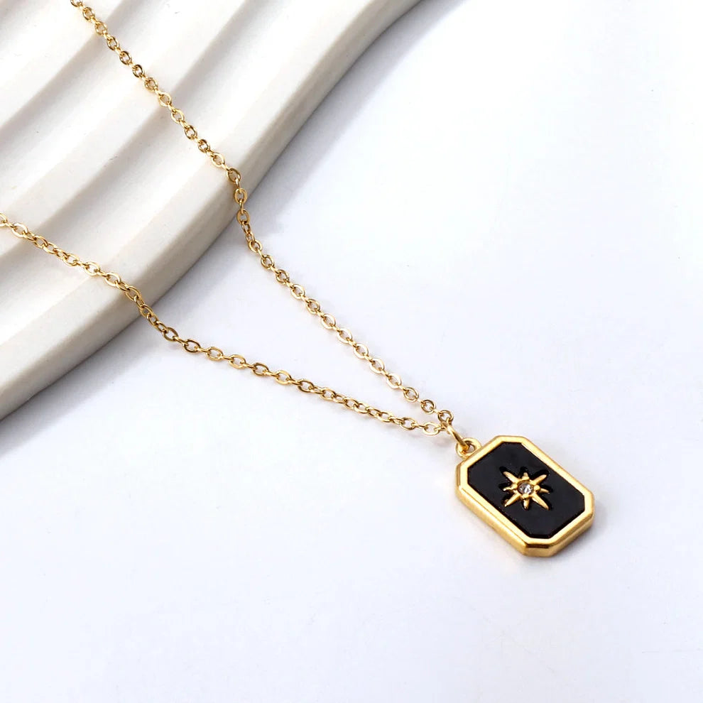 Black accent Star Necklace