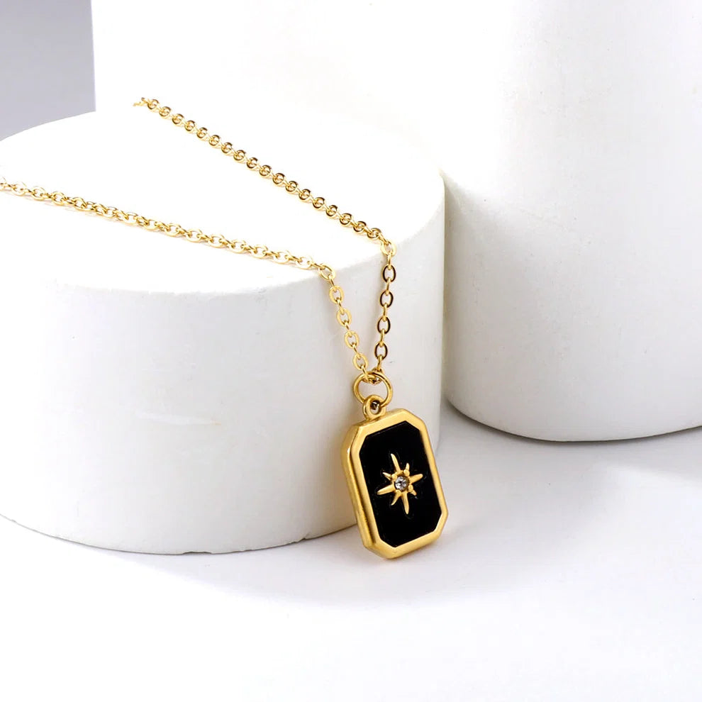 Black accent Star Necklace