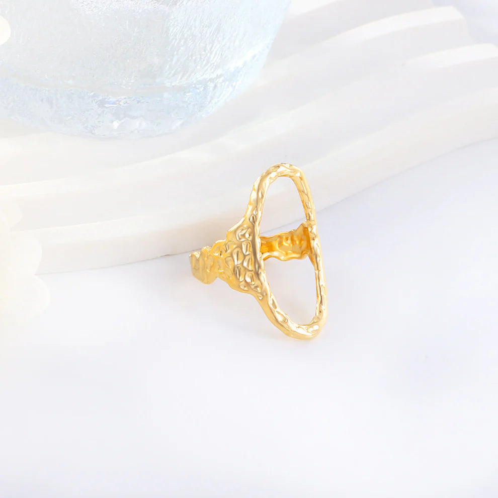 Open Beaten Metal Ring