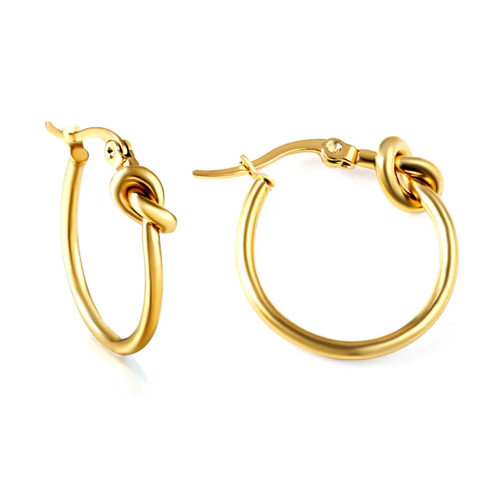 Petite knot Hoop Earrings