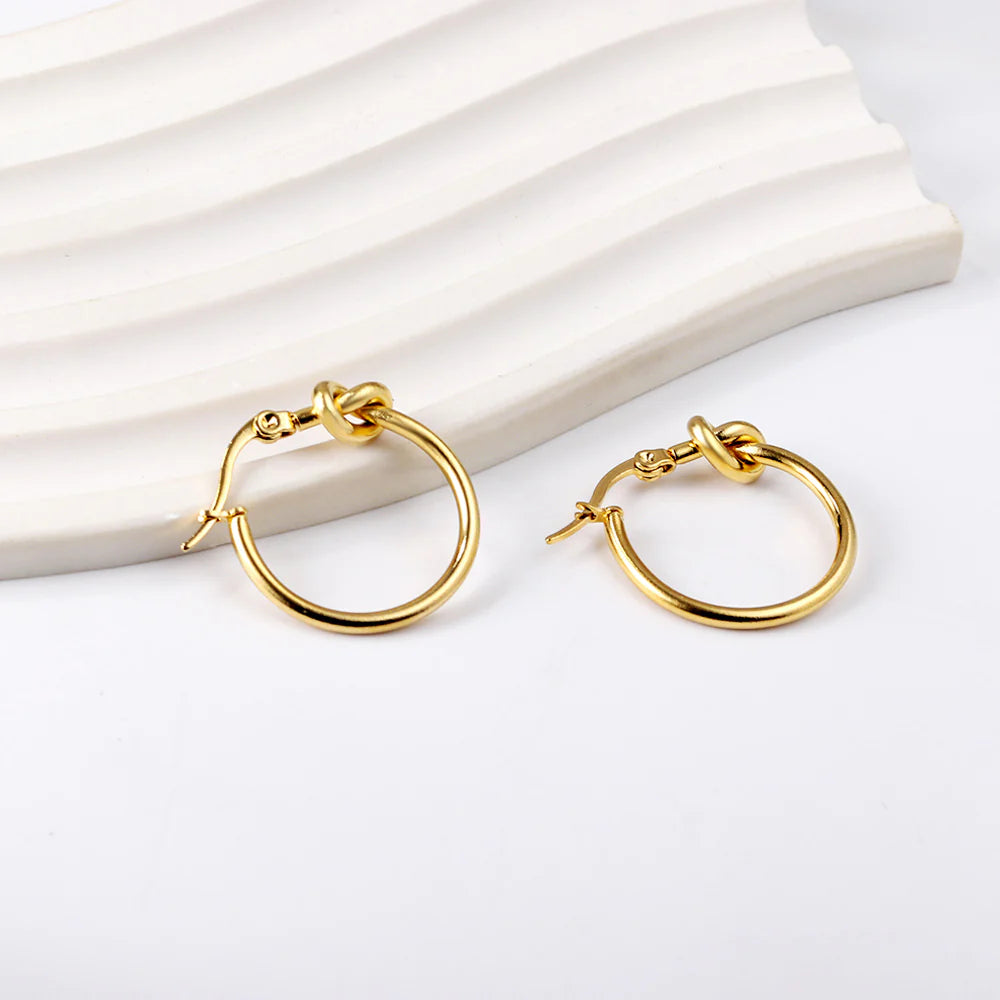 Petite knot Hoop Earrings