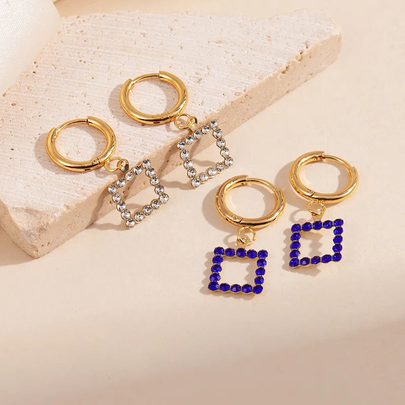 Hollow Out Square Earrings