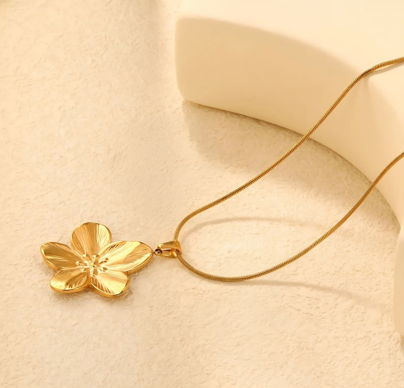 Golden Flower Blossom Necklace
