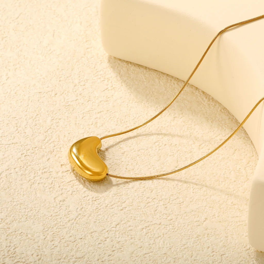 Chunky  Gold Heart Necklace