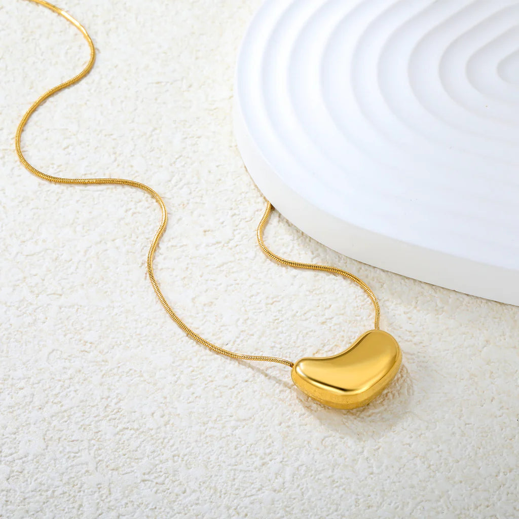 Chunky  Gold Heart Necklace