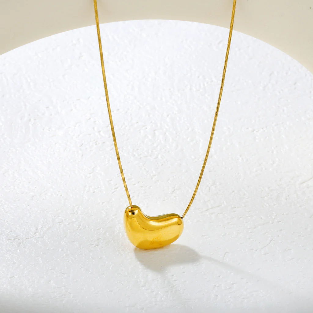 Chunky  Gold Heart Necklace