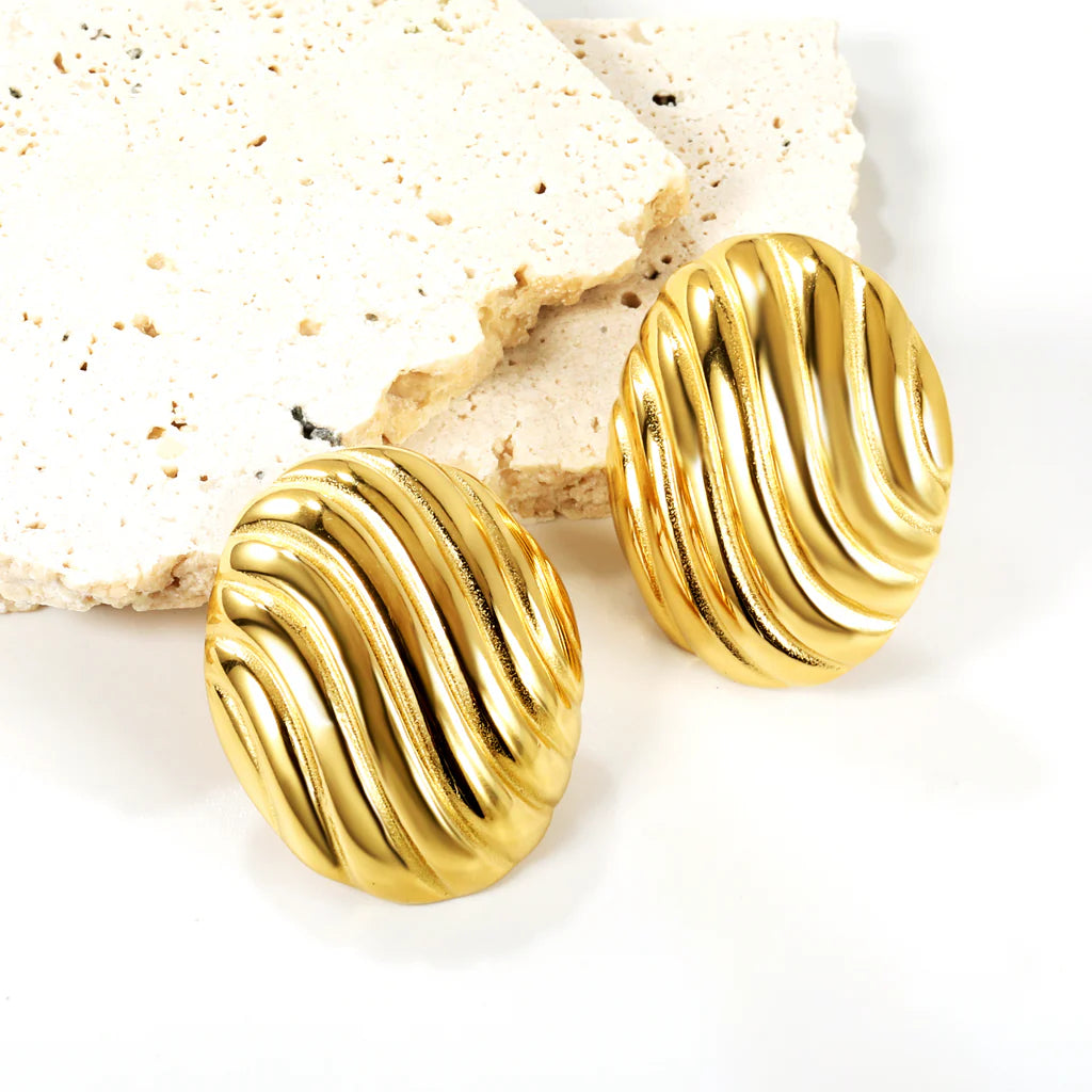 Big Chunky Gold Earrings