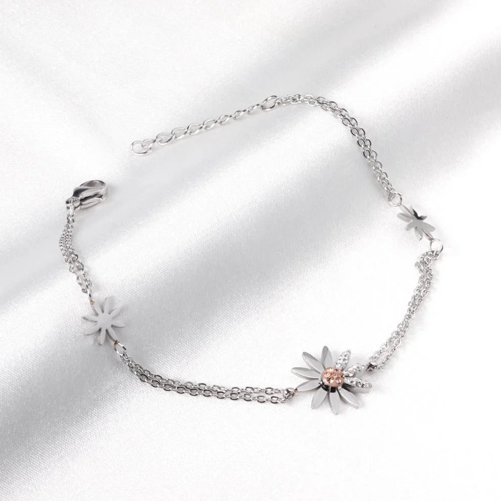 Silver Daisy Chain Bracelet