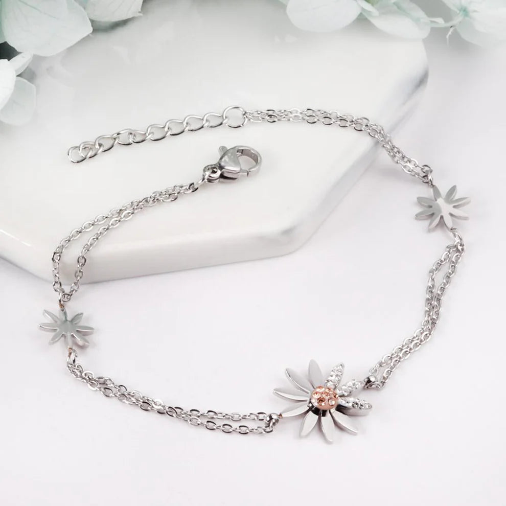 Silver Daisy Chain Bracelet