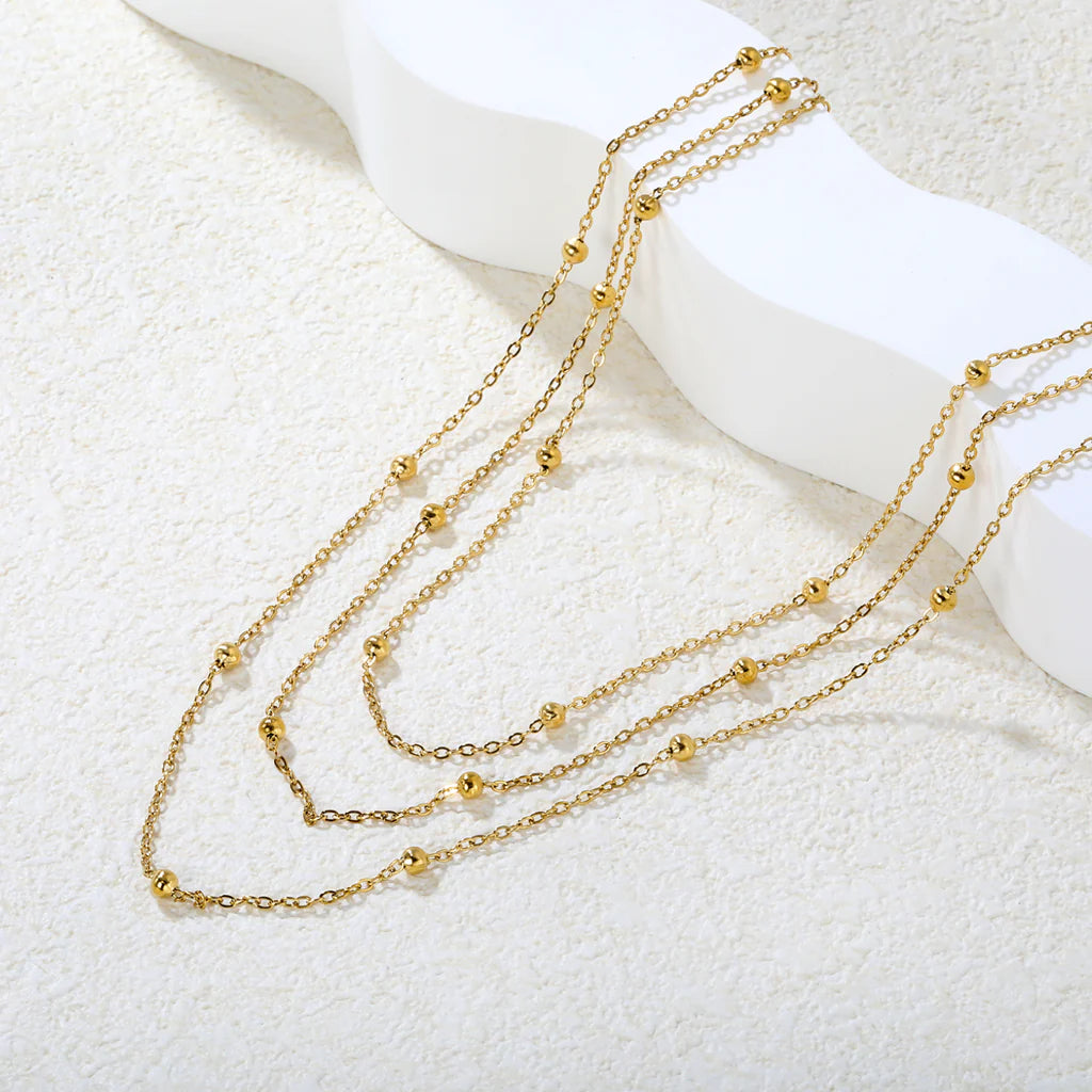 Three Layer Beaded Chain