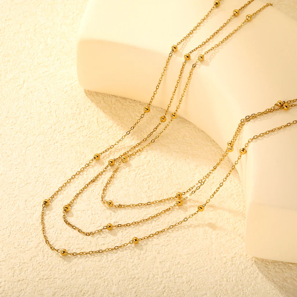 Three Layer Beaded Chain