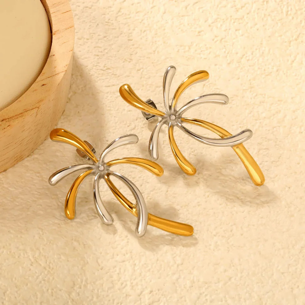 Two Tone Flora Earrings
