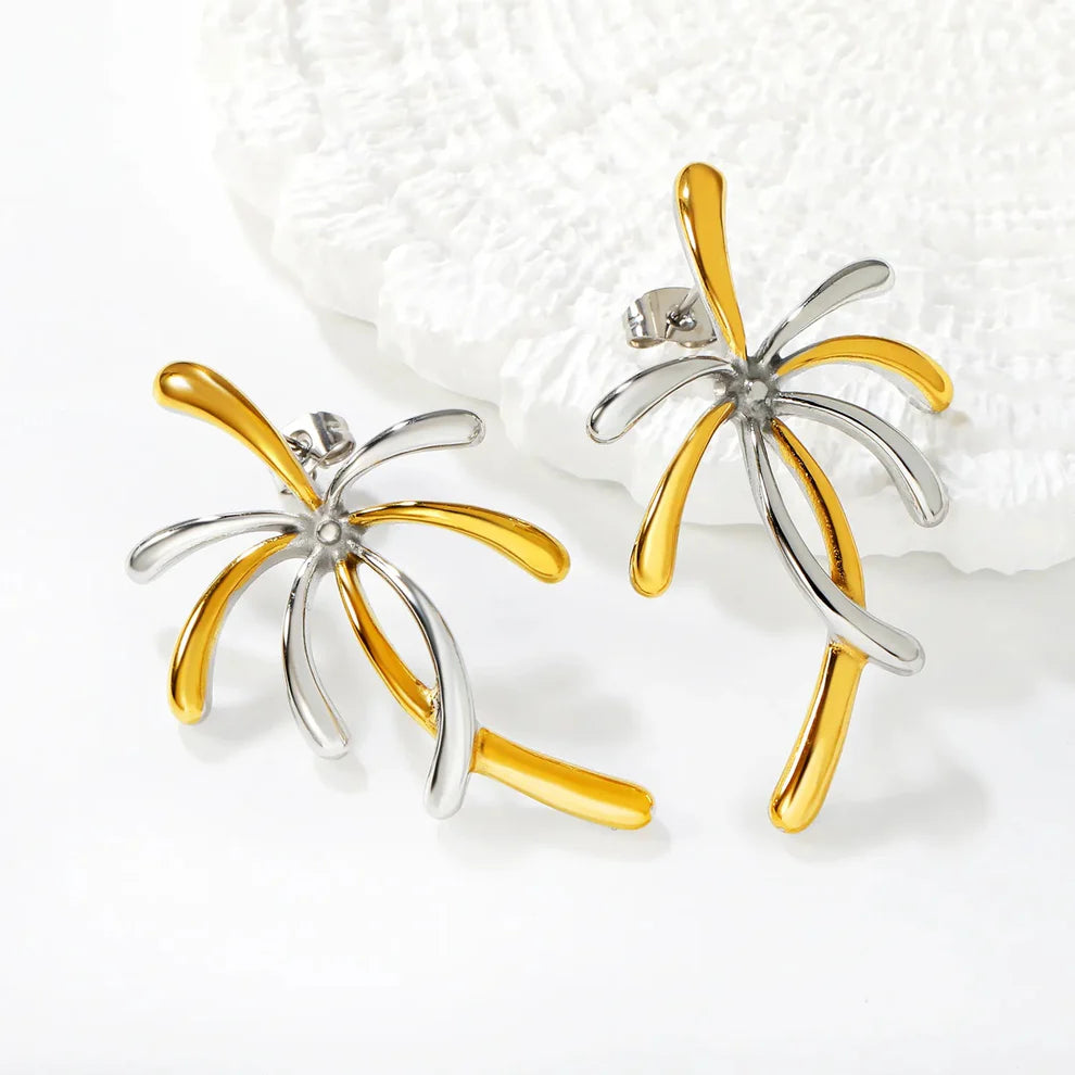 Two Tone Flora Earrings