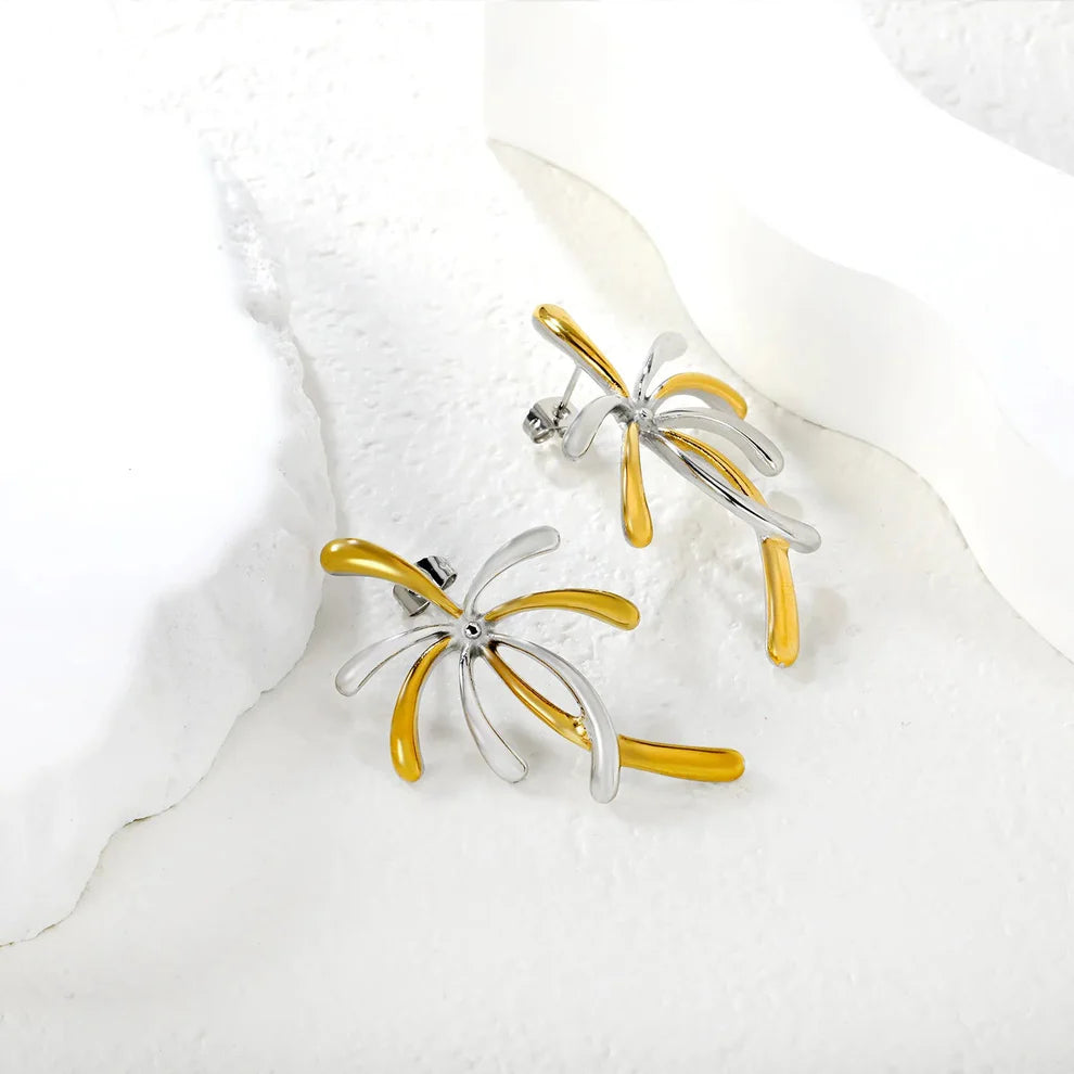 Two Tone Flora Earrings