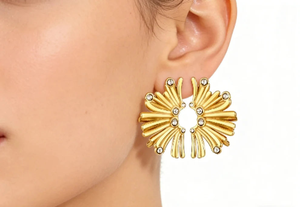 Half Flower Earrings