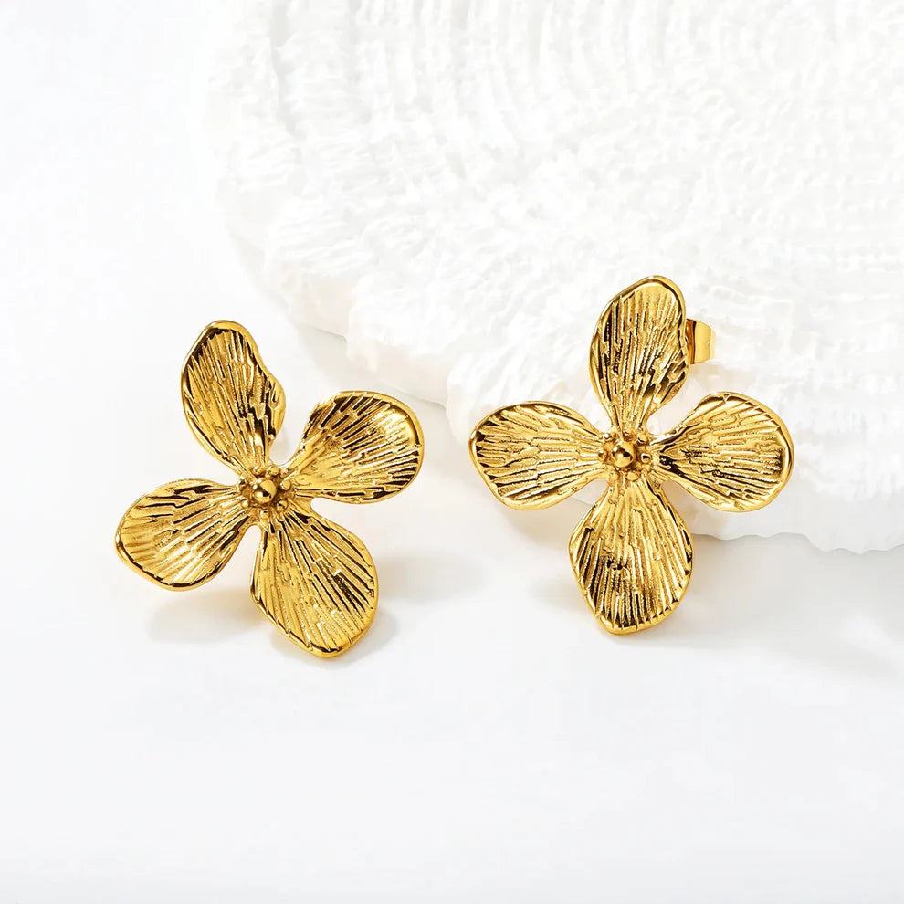 Four Petal flower Earrings