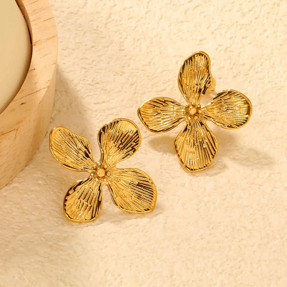 Four Petal flower Earrings
