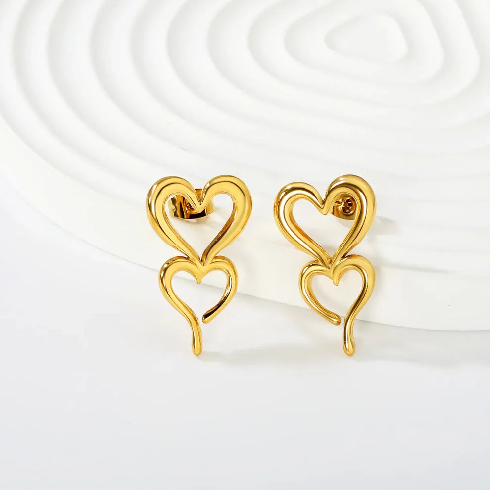 Heart Drop Earrings
