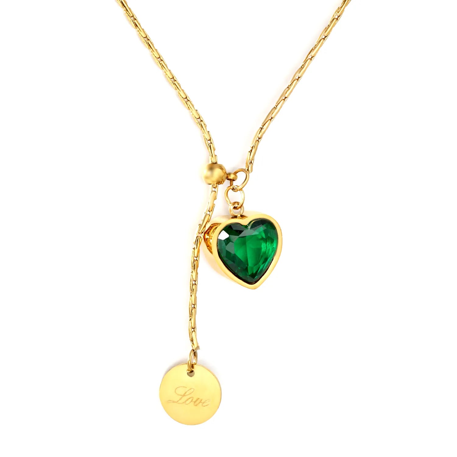 Green Heart Necklace