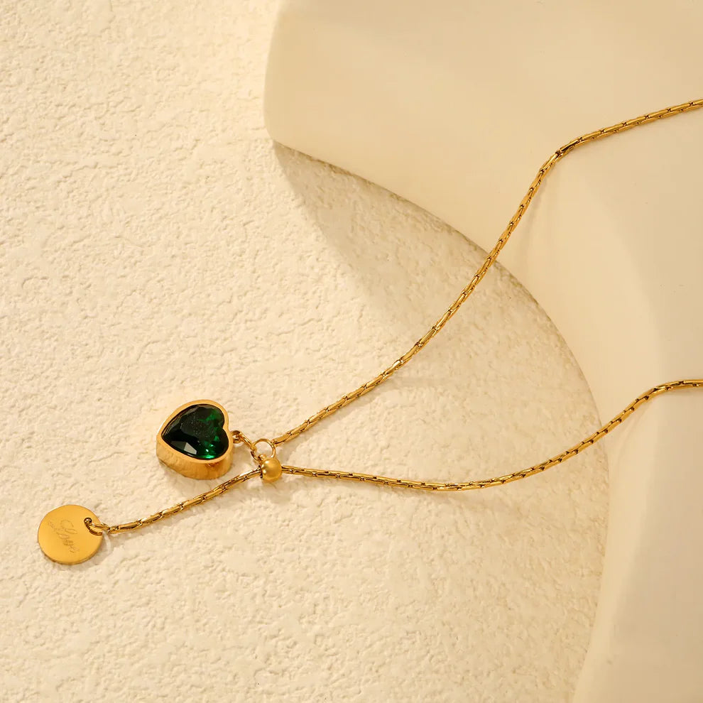 Green Heart Necklace