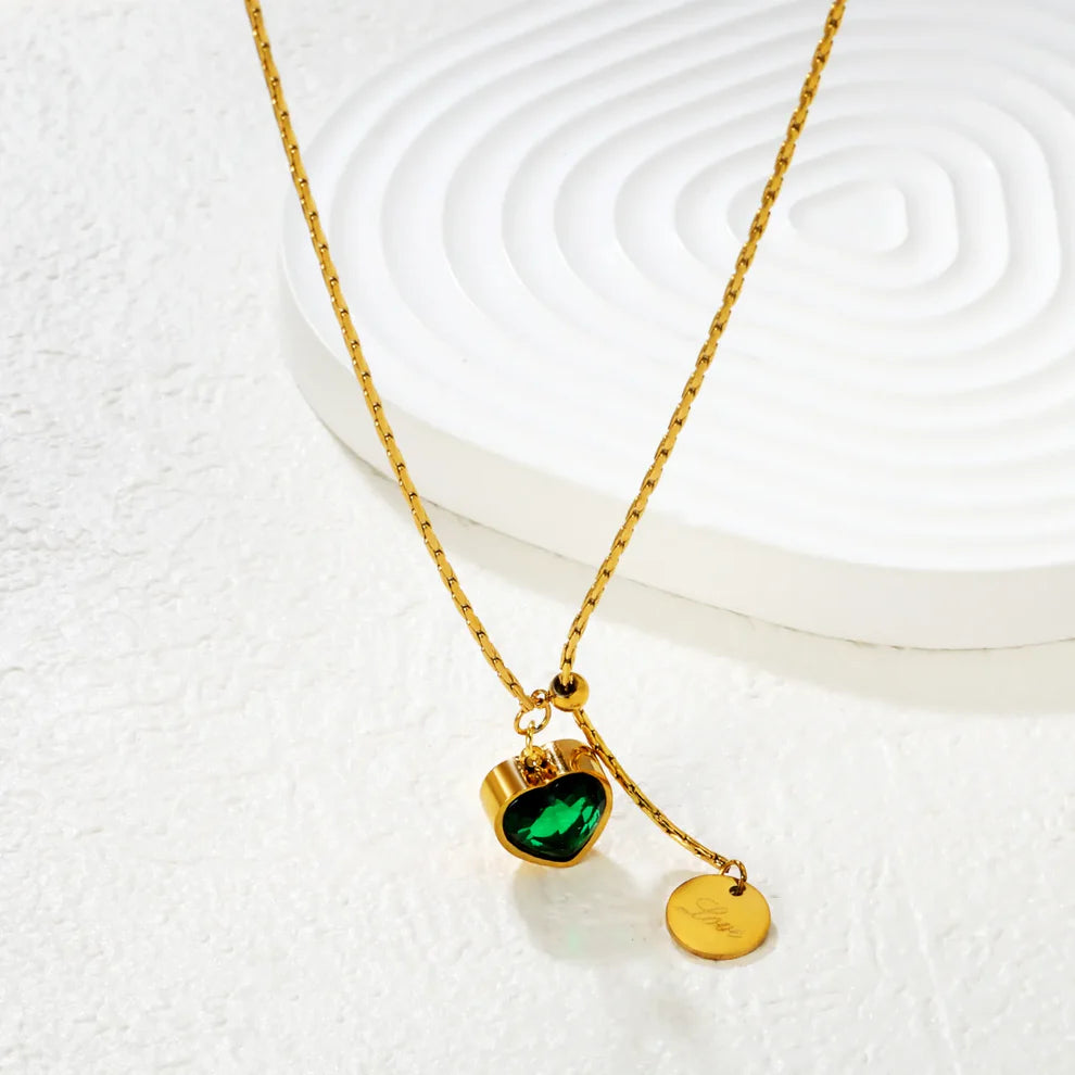 Green Heart Necklace