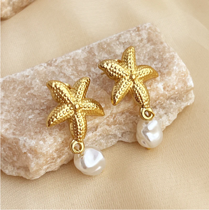 Star and Shell Earrings