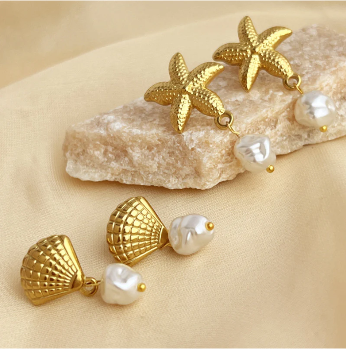 Star and Shell Earrings