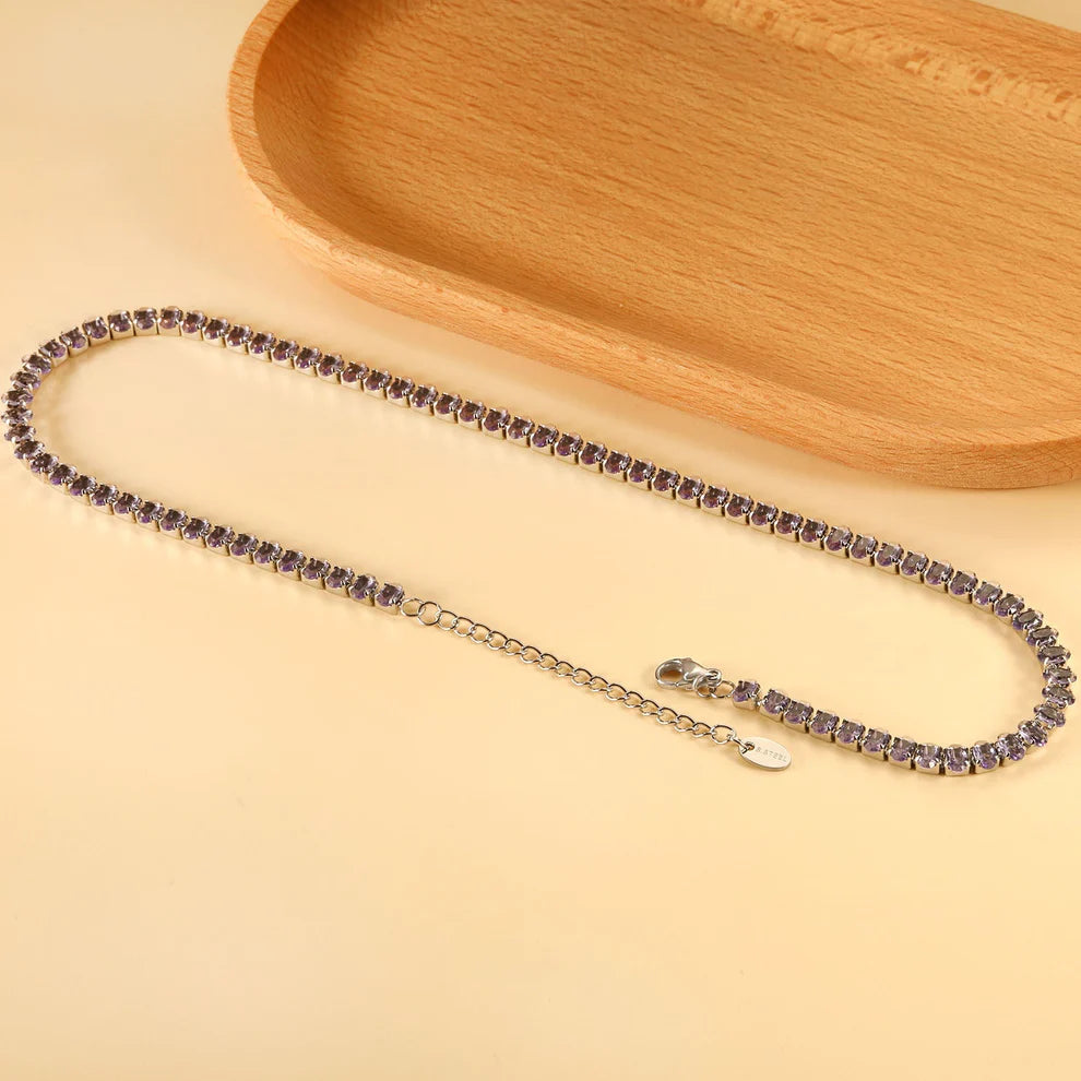 Lavender Tennis Necklace
