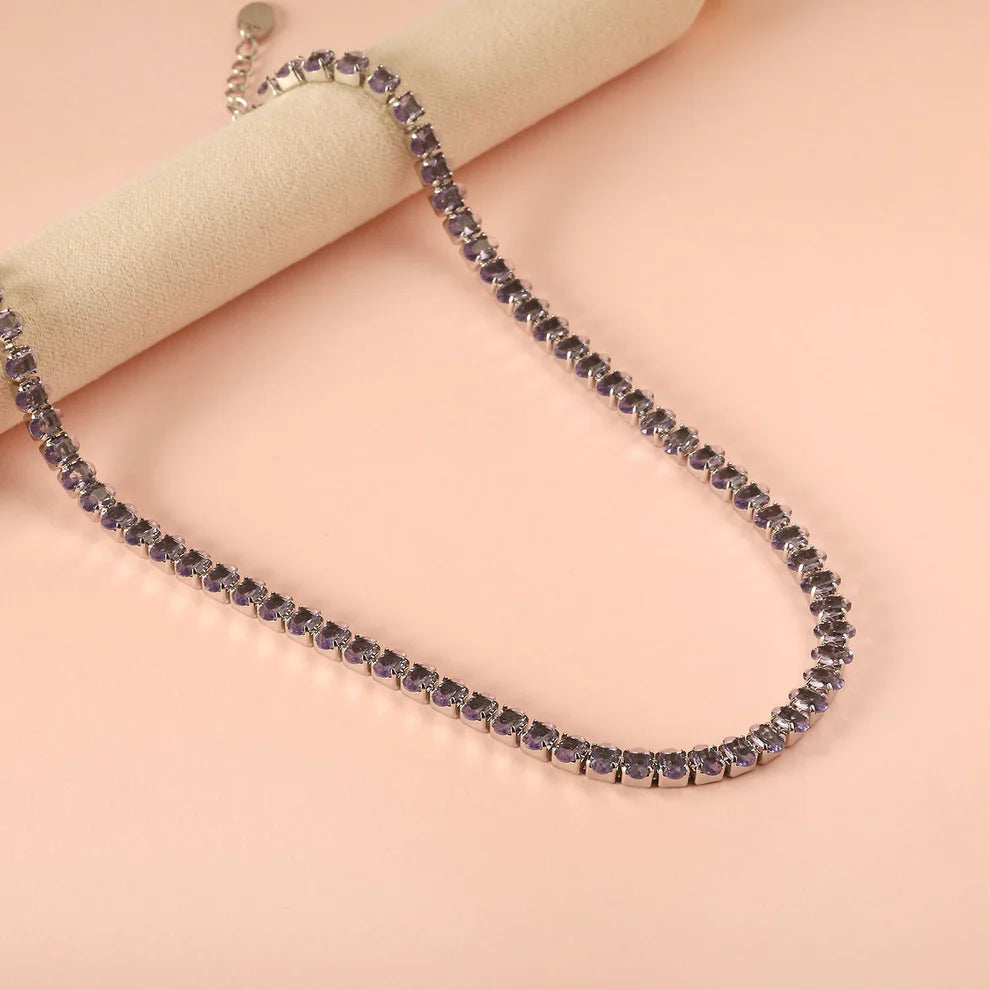 Lavender Tennis Necklace