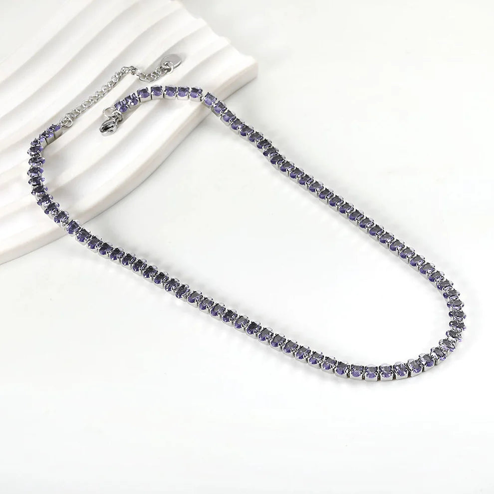Lavender Tennis Necklace