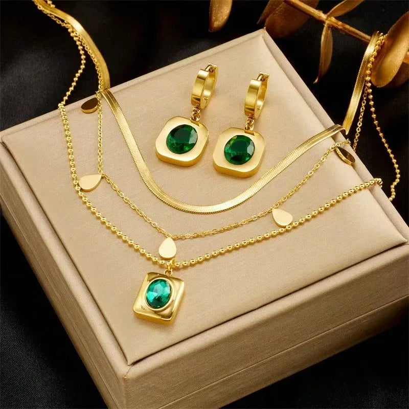 Green Forest Jewelry Set